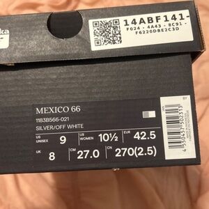 NEW WITH BOX Onitsuka Tiger Mexico 66- Silver/Off White